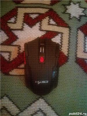 Mouse optic fara fir 2.4GHz - negru model 150682102 cu 6 butoane Receptor 2400DPI pentru laptop  - imagine 4