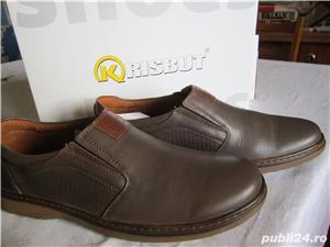 Pantofi din piele neteda pentru barbati.Noi. Marime 41 - imagine 4