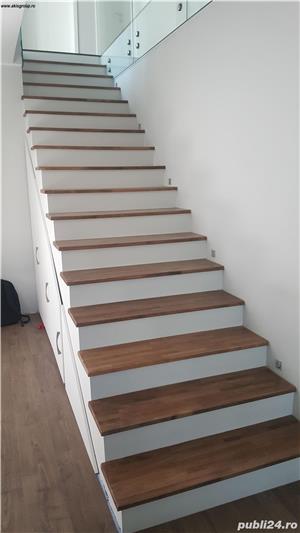 Balustrade interior / exterior; scari metalice si trepte lemn masiv - imagine 4