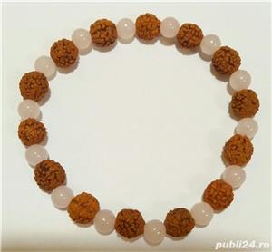Vand bratari cu  RUDRAKSHA si PIETRE SEMIPRETIOASE, diverse modele - imagine 7