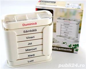 CUTIE ORGANIZATOR medicamente SAPTAMANALA pentru pastile, vitamine - NOUA!