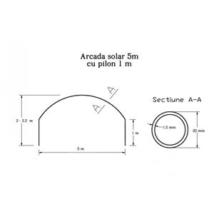 Arcada pentru solar 4-8m