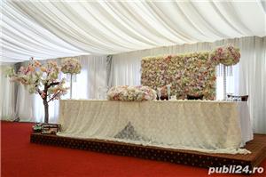 Aranjamente florale, Panou floral nunta-botez Giurgiu Bellagio Events  - imagine 2