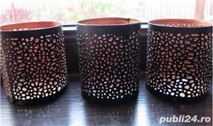 Suport lumanare ,Vintage, metalic, foarte practic-3 bucati identice