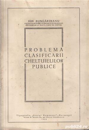 Problema clasificării cheltuielilor publice (1939)