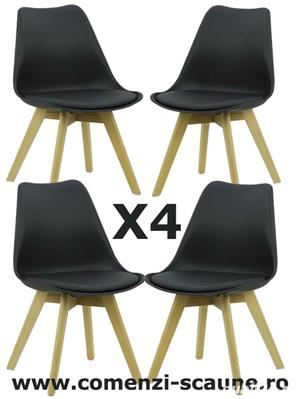 Set 4 scaune de living si bucatarie in stil scandinav-Transport Gratuit - imagine 2