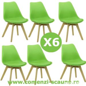 Set 6 scaune de living si bucatarie in stil scandinav-Transport Gratuit - imagine 3
