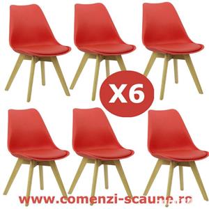 Set 6 scaune de living si bucatarie in stil scandinav-Transport Gratuit - imagine 2