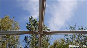 solar metalic pentru legume si flori 8 m lungime  4 m deschidere  2,5 m inaltime - imagine 3