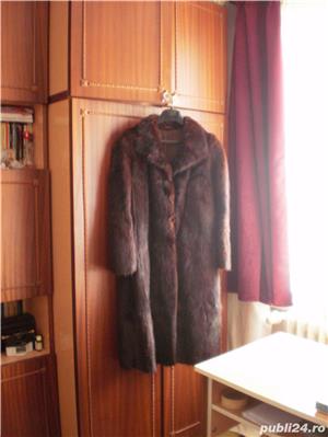 Palton lung din blana de bizam, mas 42