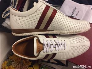 Sneakers Bally white golf,calf/perforated,produs original. - imagine 3