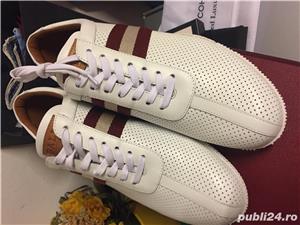 Sneakers Bally white golf,calf/perforated,produs original.