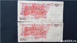 2 Bancnote 100 Zloti,puse in circulatie in anii 1979-1982 - imagine 2