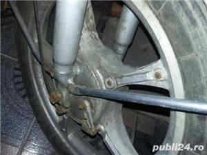 roti motocicleta veche in stare completa,roti genti aluminiu fata spate - imagine 2