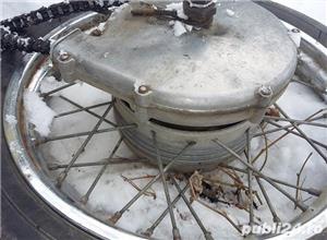 Roti motocicleta veche in stare completa,roti genti complete(camera,cauciuc,sistem frana)fata spate - imagine 7