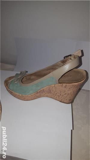 sandale dama din piele, culoare verde, italienesti, marimea 40 - imagine 4