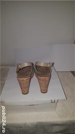sandale dama din piele, culoare verde, italienesti, marimea 40 - imagine 3