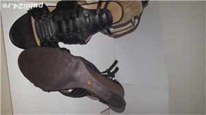 sandale dama negre din piele, talpa ortopedica marimea 40 - imagine 5