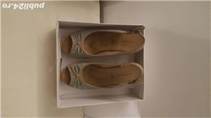 sandale dama din piele, culoare verde, italienesti, marimea 40 - imagine 8