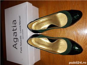 Pantofi piele naturala,noi - imagine 4