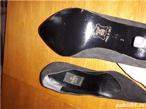 Pantofi piele naturala,noi - imagine 2