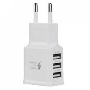 Încărcător Universal AC de 3V cu 3 porturi USB/EU Plug -alb,nou - Tensiune de intrare: AC 100-240V  