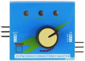 Controler servo 3 canale 4.8-6V controler viteza pozitie rotatie test, tester