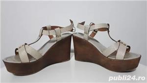 Sandale dama piele cu platforma  - imagine 2