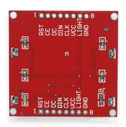 Lcd nokia 5110 modul, shield, afisaj display,backlight alb 84X48 pixel - imagine 2