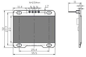 Lcd oled i2c 0.96-128x64 arduino modul - imagine 2