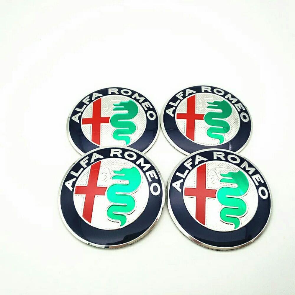 Alfa Romeo - set 4 embleme pentru jante de aliaj - imagine 5