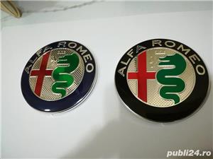 Embleme capotă/portbagaj set Alfa Romeo diametrul de 74 mm - imagine 3