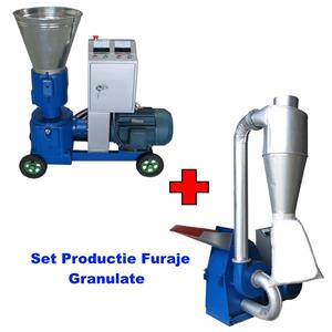 Set Profesional Granulator 7,5kW + Moara cu ciocanele 7,5kW - in stoc