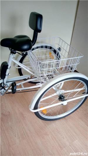 Tricicleta electrica adulti 24 toli(inch) 6 viteze unisex- NOUA - imagine 3