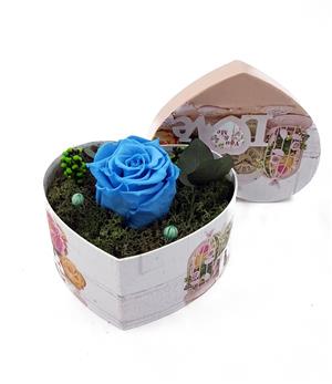 Trandafir criogenat 6,5cm intr-o cutie in forma de inima  - imagine 8