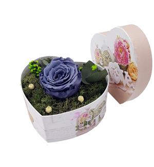 Trandafir criogenat 6,5cm intr-o cutie in forma de inima  - imagine 16