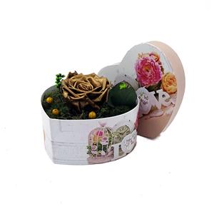 Trandafir criogenat 6,5cm intr-o cutie in forma de inima  - imagine 12