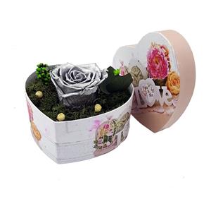 Trandafir criogenat 6,5cm intr-o cutie in forma de inima  - imagine 14