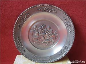 Decoratiune vintage-WMF Zinn Teller"Lecția de dans"Jan Steen-cadou inedit