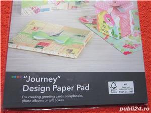 Craft/arta "Journey"Design Paper Pad -coli design vintage-cadou inedit