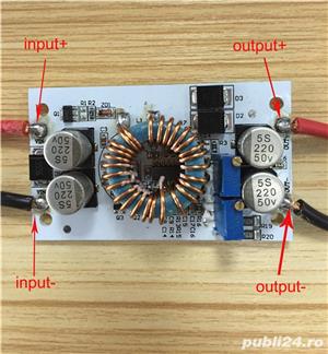 Sursa step up 250W 10A,CC CV,In:8.5V-48V,Out:10-50V driver led 12V,24V, reglabila