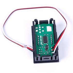 Voltmetru digital 0-30V DC, cu 3 fire, tip Panou LED Albastru blue inclusiv auto 12v 24V - imagine 2