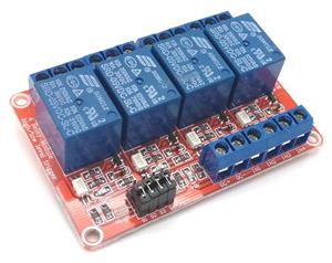 Modul cu 4 relee alimentare 5V, contact 10A - AC 220,shift level optocuplor TTL, relee Arduino auto - imagine 2