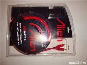 Set cabluri instalare amplificator audio masina 800W siguranta 30A RCA