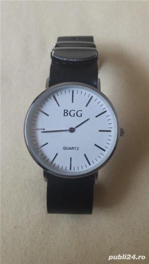 Ceas de mana barbati brand BGG curea piele neagră - imagine 4