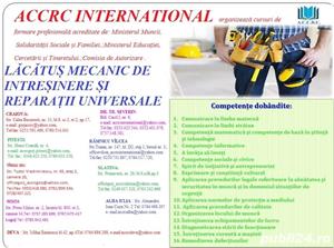 Curs lacatusi mecanic de întretinere si reparatii universale