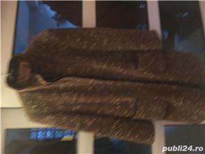 Palton 3/4 pestrit cu maro si bej - imagine 2