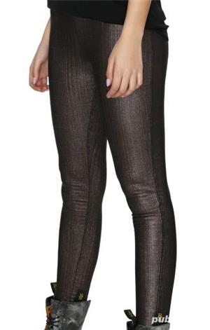 Pantaloni leggings dama PNK Casual editie lux negru glossy mar.34 (noi-eticheta) - imagine 3