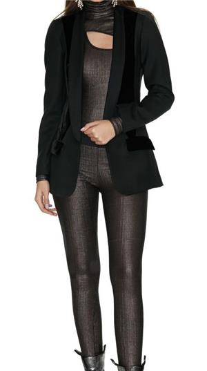 Pantaloni leggings dama PNK Casual editie lux negru glossy mar.34 (noi-eticheta) - imagine 5