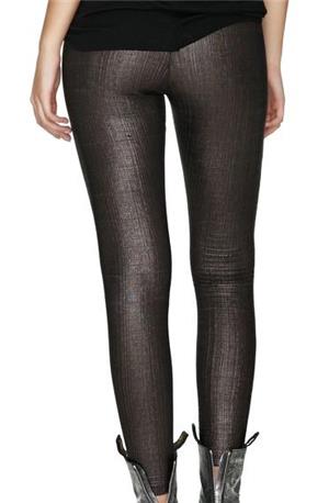 Pantaloni leggings dama PNK Casual editie lux negru glossy mar.34 (noi-eticheta) - imagine 2
